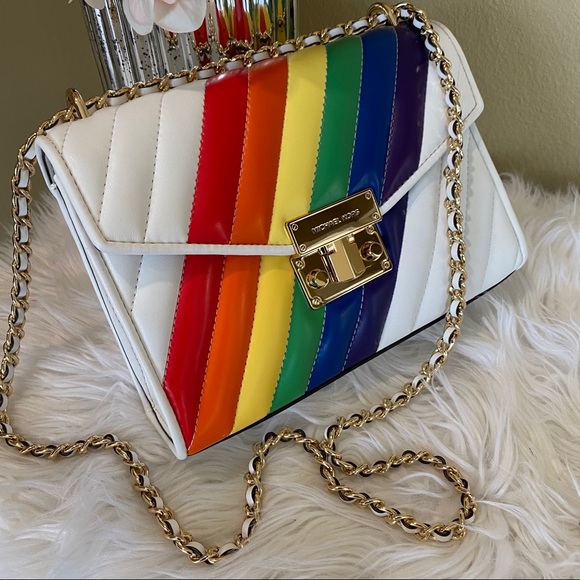 Michael Kors Bags New Michael Kors Rainbow Medium Flap Shoulder Bag